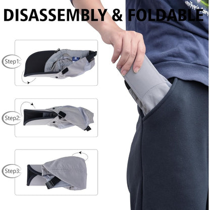 Foldable Fishing Cap with Neck Flap, UPF 50+ Sun Protection, Windproof, Removable Design, Multi-Level Adjustment