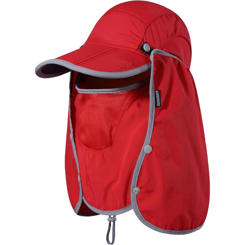 GADIEMKENSD UPF 50+ Folding Fishing Hat 360 Outdoor Sun Hat