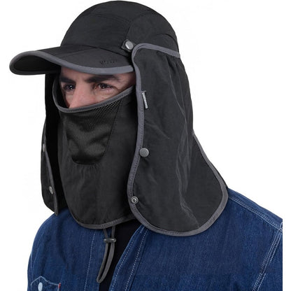 GADIEMKENSD UPF 50+ Folding Fishing Hat 360 Outdoor Sun Hat