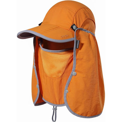 GADIEMKENSD UPF 50+ Folding Fishing Hat 360 Outdoor Sun Hat