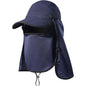 Foldable Fishing Cap with Neck Flap, UPF 50+ Sun Protection, Windproof, Removable Design, Multi-Level Adjustment