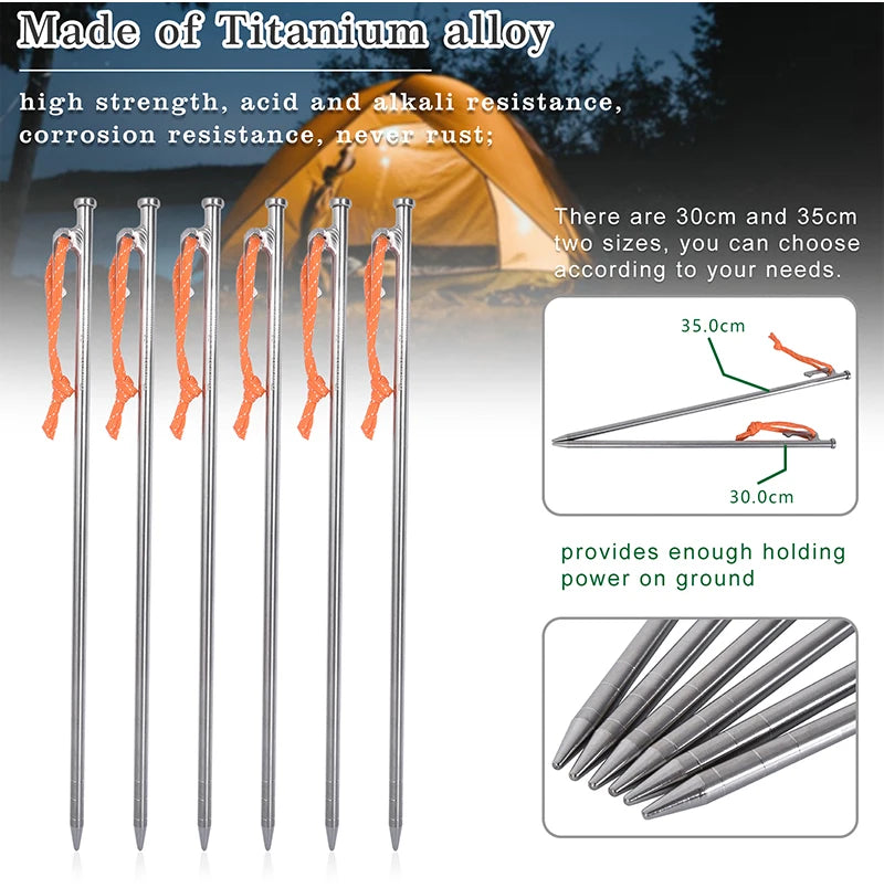 Titanium Alloy Tent Pegs