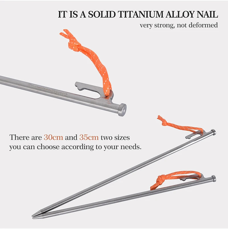 Titanium Alloy Tent Pegs