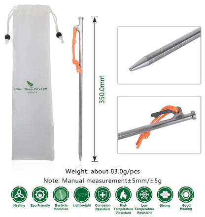 Titanium Alloy Tent Pegs