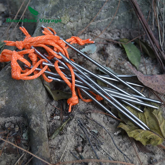 Titanium Pegs Camping Tent Stakes Heavy Duty Tent Nail Outdoor Picnic Tent Pin 4-8-12 pcs/lot