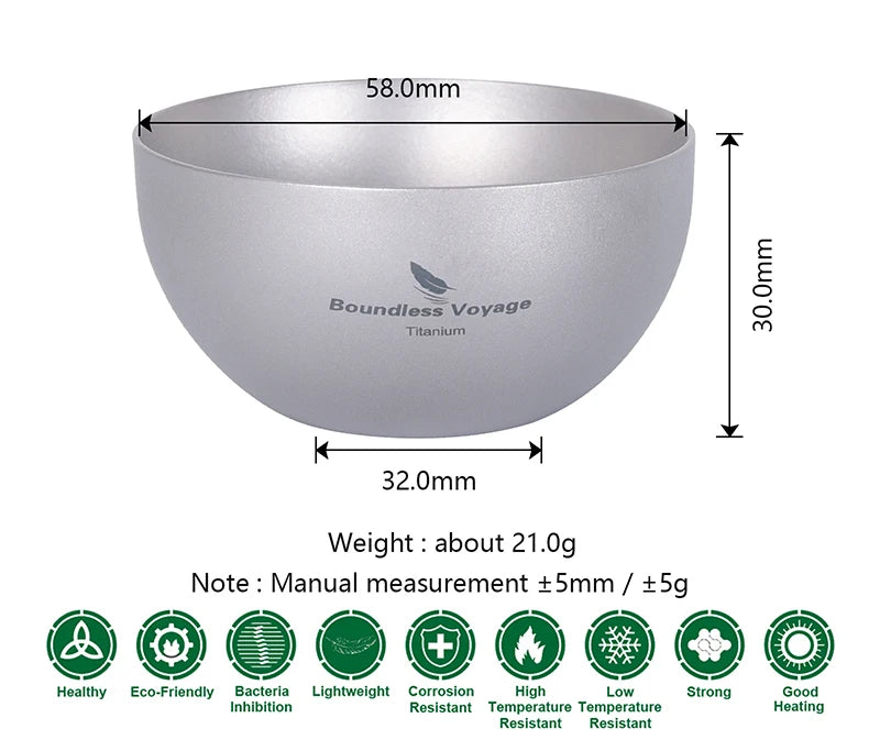 30ml Mini Titanium Tea Cup Double-walled Mug Small Wine Cup
