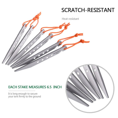 V-shaped Ground nails Camping Titanium Tent Stakes