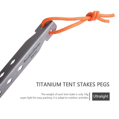 V-shaped Ground nails Camping Titanium Tent Stakes