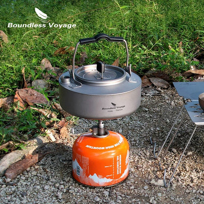 700ml Titanium Kettle Camping Tea Pot Water Jug