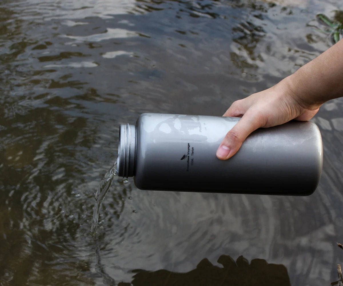 Titanium Water Bottle 1050ml Camping Canteen Cycling Sport Drinking Bottle