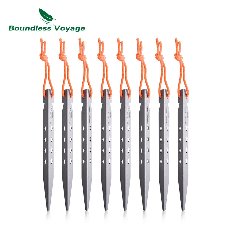 V-shaped Ground nails Camping Titanium Tent Stakes