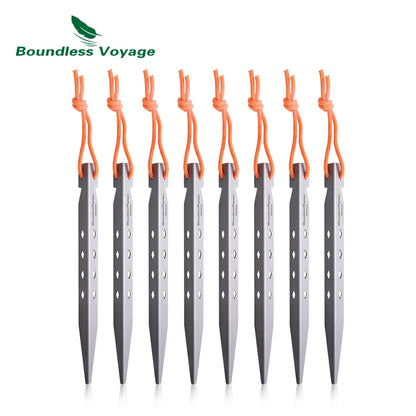 V-shaped Ground nails Camping Titanium Tent Stakes