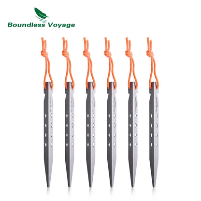 V-shaped Ground nails Camping Titanium Tent Stakes