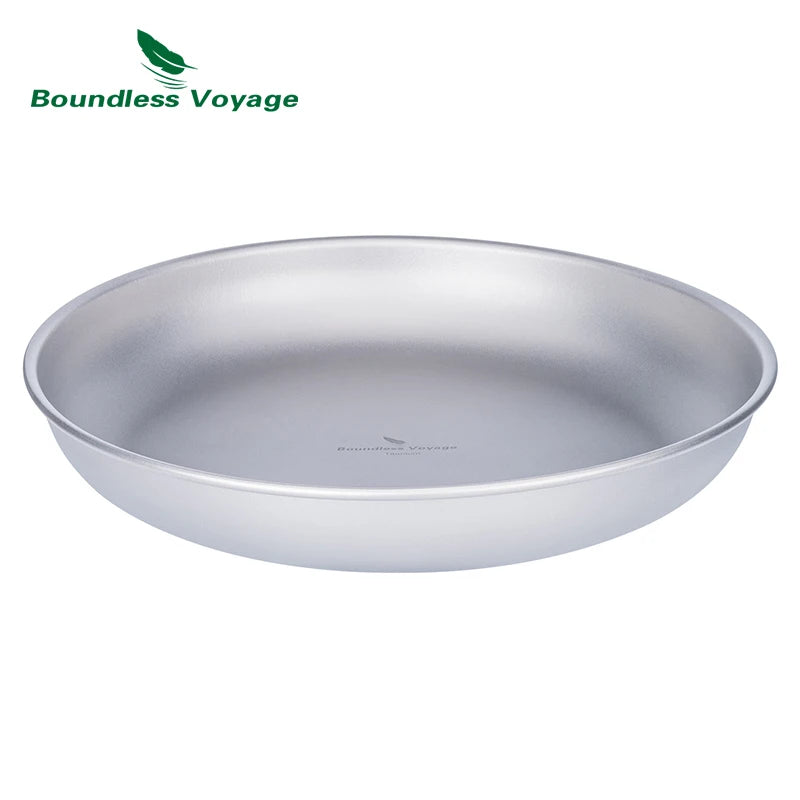 Titanium Plates Dishes Saucer Outdoor Camping Home Food Serving Tray Dinnerware