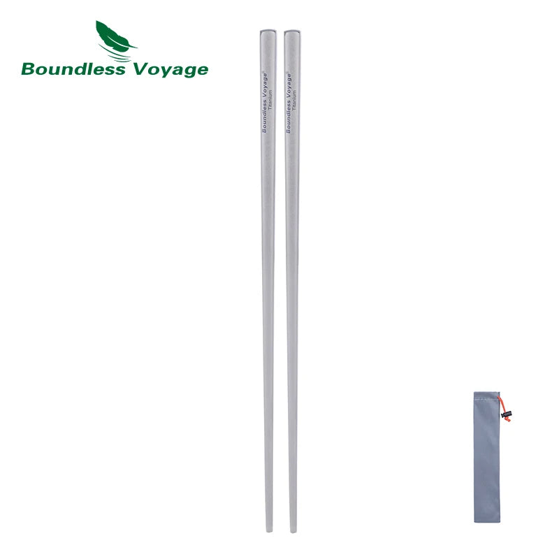 Titanium Chopsticks Metal Square Chopsticks