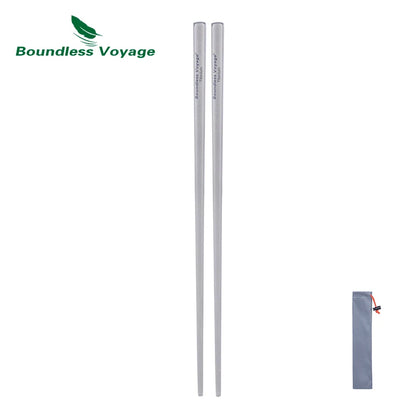Titanium Chopsticks Metal Square Chopsticks