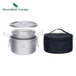 Olla de titanio ultraligera para acampar, olla multifuncional para arroz y sopa, para exteriores, portátil, para fuego abierto 