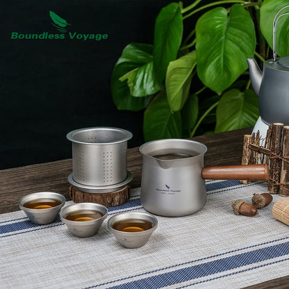 380ml Titanium Coffee Cup with Strainer