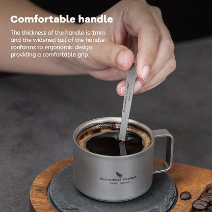 5pcs Titanium Mini Coffee Spoon