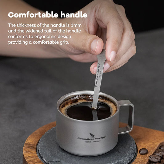 5pcs Titanium Mini Coffee Spoon