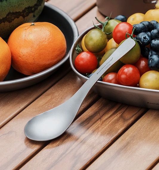 Titanium Soup Spoon Reusable Lightweight Cutlery