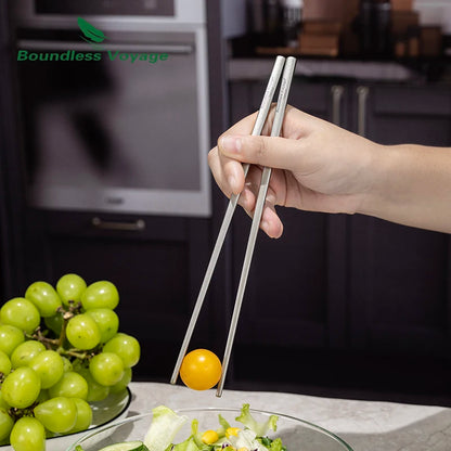 Titanium Chopsticks Metal Square Chopsticks