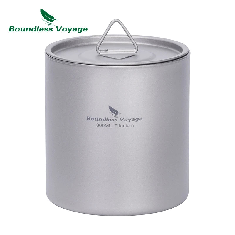 Titanium Double Walled Cups with Lid