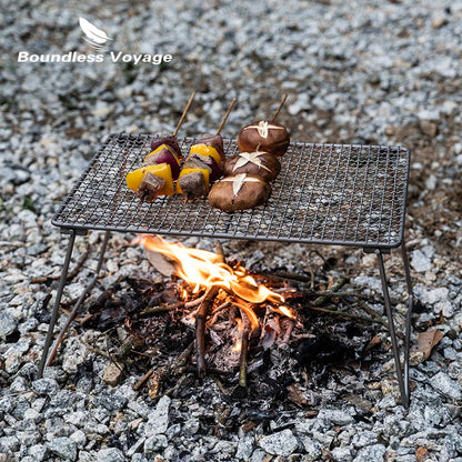 Titanium Grill Camping Table Lightweight Net BBQ Wire Mesh Grate