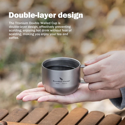200ml Titanium Espresso Coffee Cup Double Wall Mug
