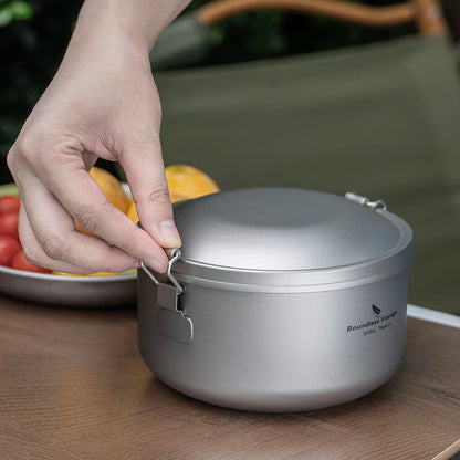 Lonchera Boundless Voyage para exteriores, de titanio, para trabajadores de oficina, bento box, para ensalada, arroz y frutas, vajilla multicapa con separación diaria, juego de bento box de titanio para trabajadores de oficina. 