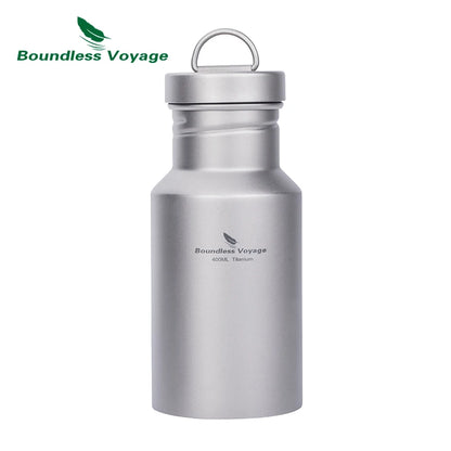 Titanium Water Bottle Outdoor Camping Single Layer Wide Mouth