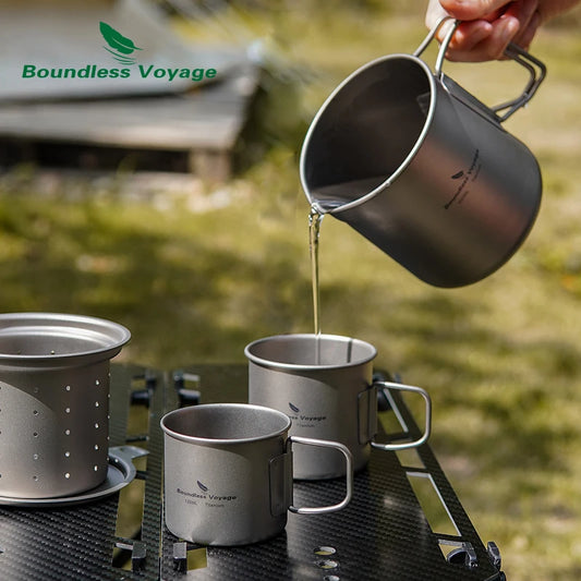 500ml Titanium Tea Cup Set with Filter