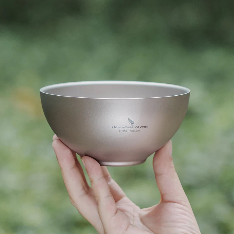 260ml Titanium Rice Bowl Small Double Walled Soup Cereal Bowl