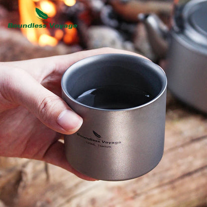 120ml Titanium Cup Small Double Walled Travel Cup
