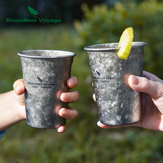 350ml Titanium Beer Cup Single Layer Mug Coffee Tea Cola Cup