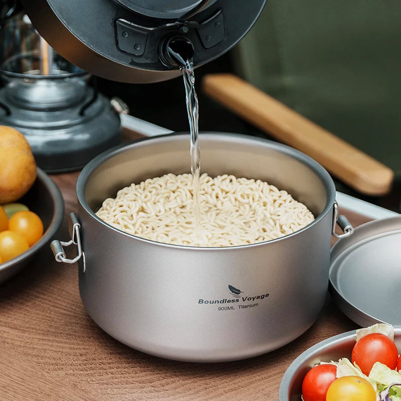 Lonchera Boundless Voyage para exteriores, de titanio, para trabajadores de oficina, bento box, para ensalada, arroz y frutas, vajilla multicapa con separación diaria, juego de bento box de titanio para trabajadores de oficina. 