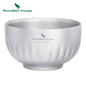 Double Walled Titanium Ultralight Portable Tableware Outdoor Camping Bowl