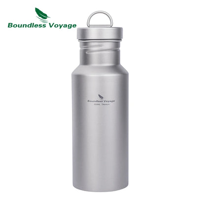 Titanium Water Bottle Outdoor Camping Single Layer Wide Mouth