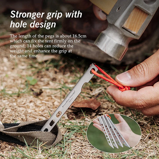 V- shape Titanium Tent pegs