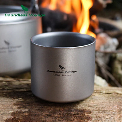 120ml Titanium Cup Small Double Walled Travel Cup