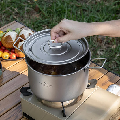 1.2L 1.8L 2.4L Titanium Pot 0.7L Camping Kettle Cookware