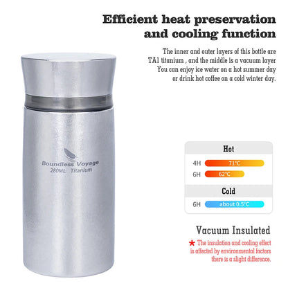 280ml Titanium Vacuum Flask