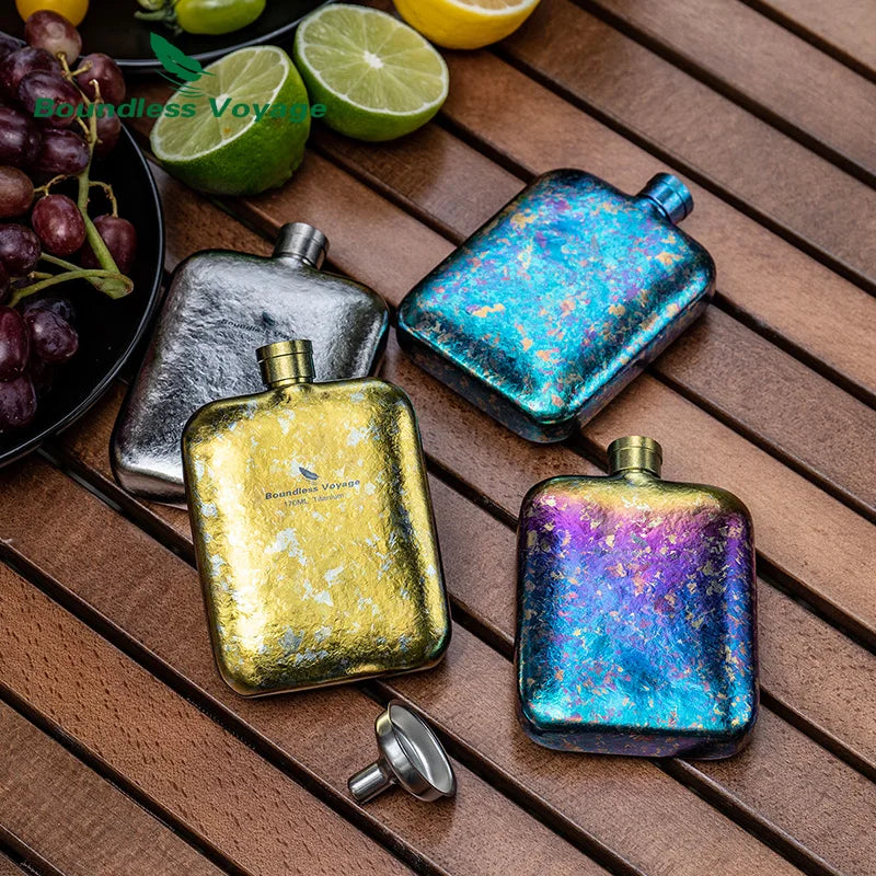 170ml Titanium Hip Flask Liquor Flask