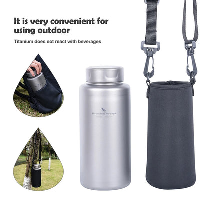 1L Titanium Bottle Leakproof Single-layer Sport Water Bottle