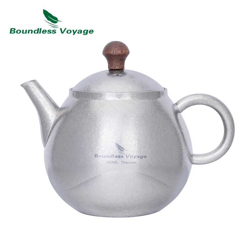 380ml Lightweight Travel Portable Titanium Tea Pot