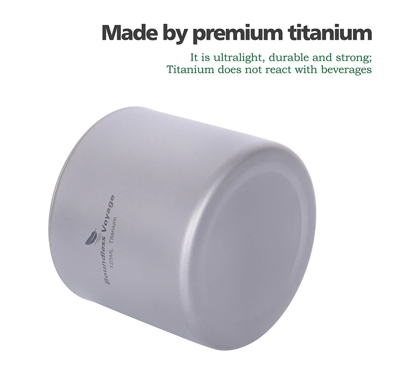 120ml Titanium Cup Small Double Walled Travel Cup