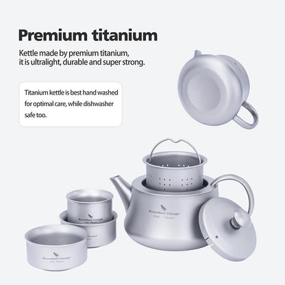 300ml Titanium Teapot with Infuser Chinese Tea Set