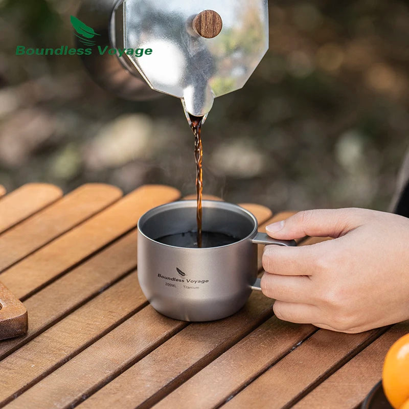 200ml Titanium Espresso Coffee Cup Double Wall Mug