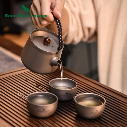 40ml Titanium Mini Tea Cup Double Walled Sake Cup