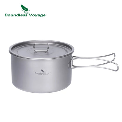 1.2L 1.8L 2.4L Titanium Pot 0.7L Camping Kettle Cookware